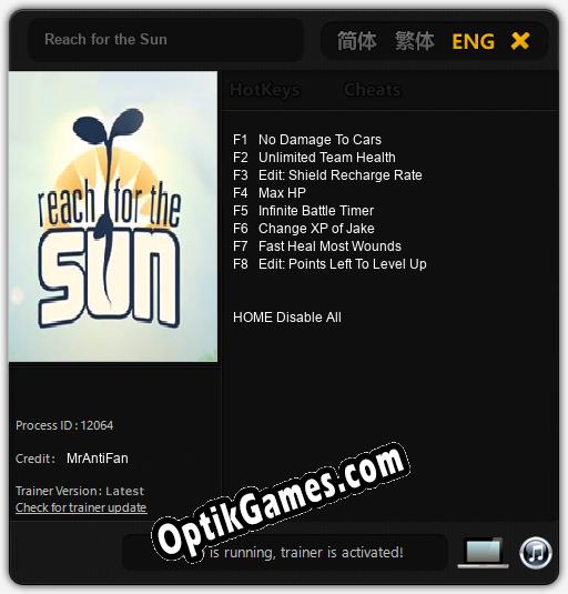 Trainer for Reach for the Sun [v1.0.3]