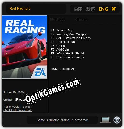 Real Racing 3: TRAINER AND CHEATS (V1.0.48)