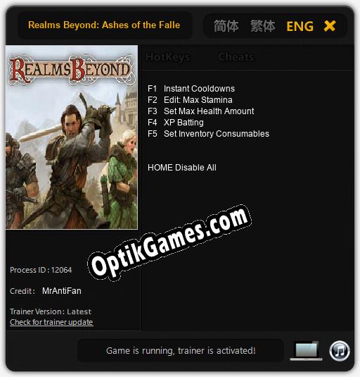 Realms Beyond: Ashes of the Fallen: Cheats, Trainer +5 [MrAntiFan]
