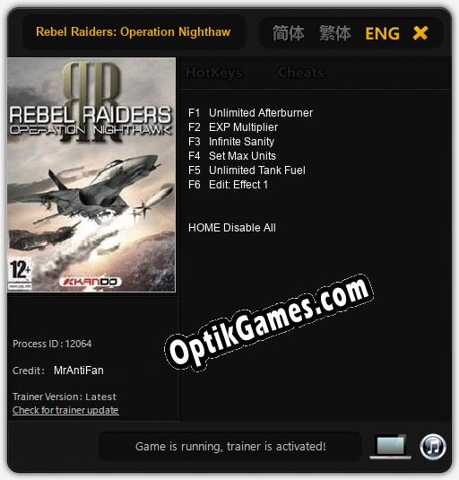 Rebel Raiders: Operation Nighthawk: Cheats, Trainer +6 [MrAntiFan]