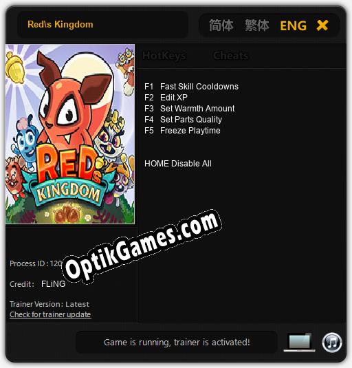 Reds Kingdom: Cheats, Trainer +5 [FLiNG]