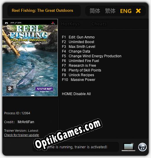 Reel Fishing: The Great Outdoors: TRAINER AND CHEATS (V1.0.84)