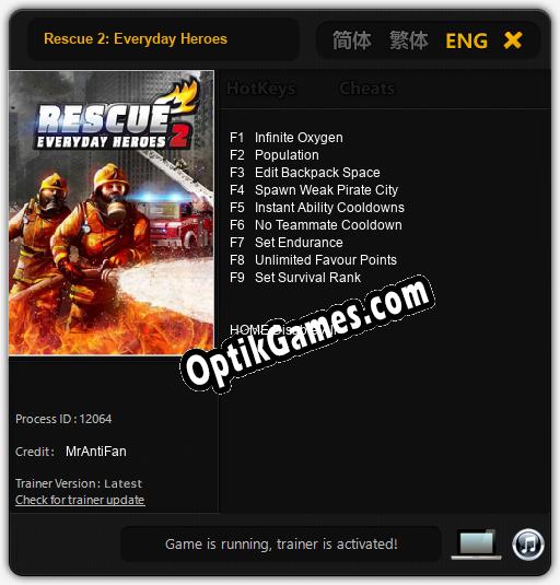 Rescue 2: Everyday Heroes: Trainer +9 [v1.7]