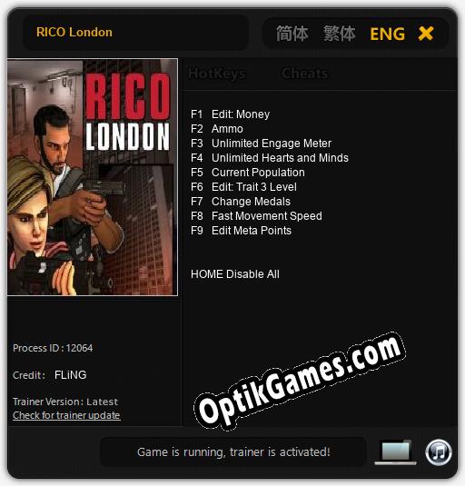 RICO London: TRAINER AND CHEATS (V1.0.16)