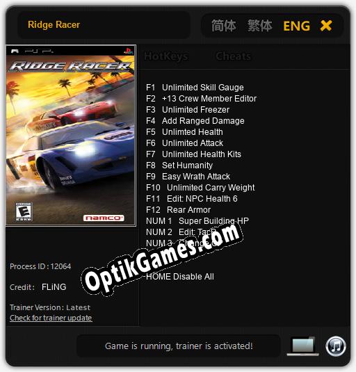 Ridge Racer: Cheats, Trainer +15 [FLiNG]