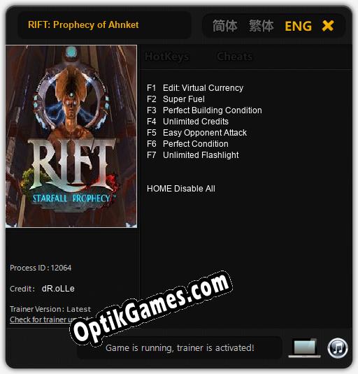 RIFT: Prophecy of Ahnket: Cheats, Trainer +7 [dR.oLLe]