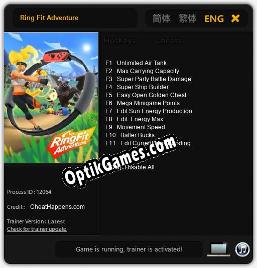 Ring Fit Adventure: TRAINER AND CHEATS (V1.0.72)