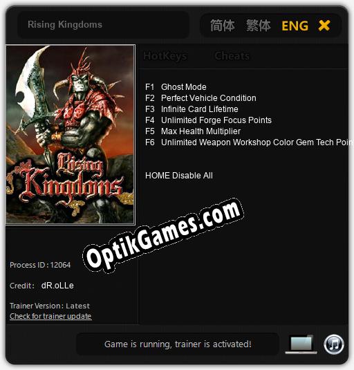 Rising Kingdoms: Cheats, Trainer +6 [dR.oLLe]