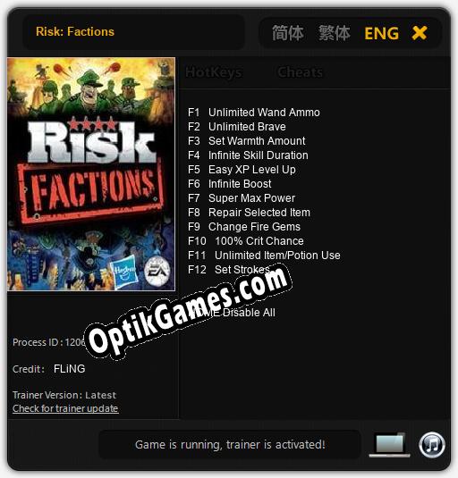 Risk: Factions: Cheats, Trainer +12 [FLiNG]