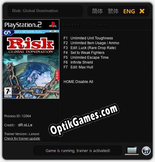 Risk: Global Domination: Trainer +7 [v1.3]