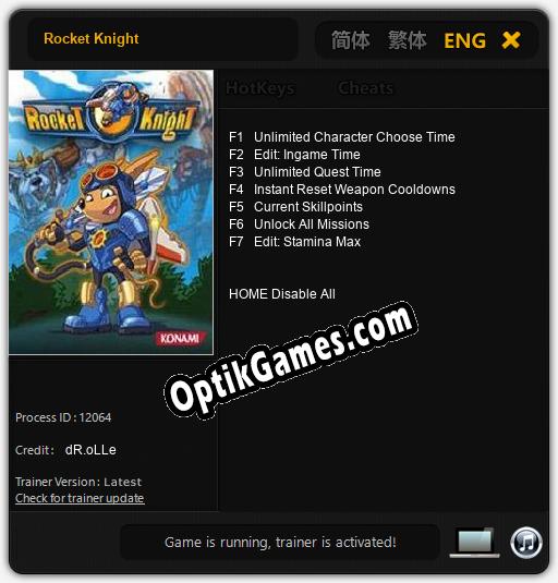 Rocket Knight: Trainer +7 [v1.9]