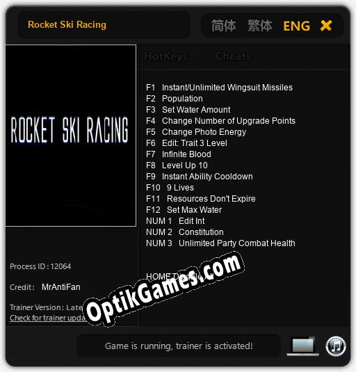 Rocket Ski Racing: Cheats, Trainer +15 [MrAntiFan]