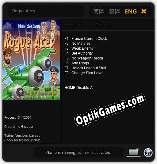 Rogue Aces: Trainer +8 [v1.7]