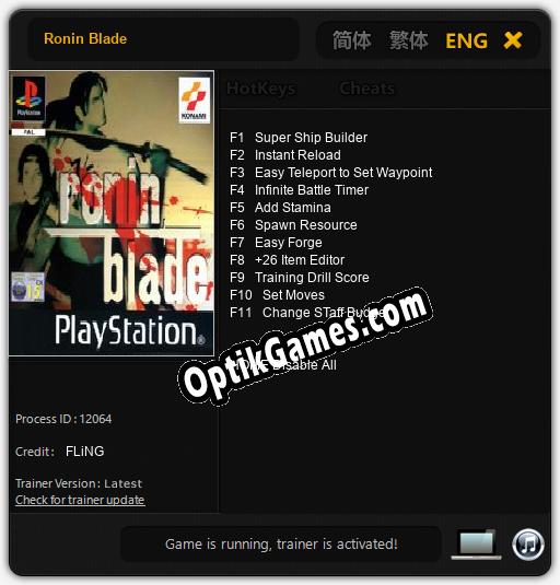 Ronin Blade: TRAINER AND CHEATS (V1.0.32)