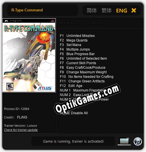 R-Type Command: TRAINER AND CHEATS (V1.0.82)