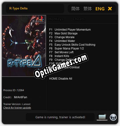 R-Type Delta: Cheats, Trainer +11 [MrAntiFan]