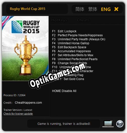 Trainer for Rugby World Cup 2015 [v1.0.5]