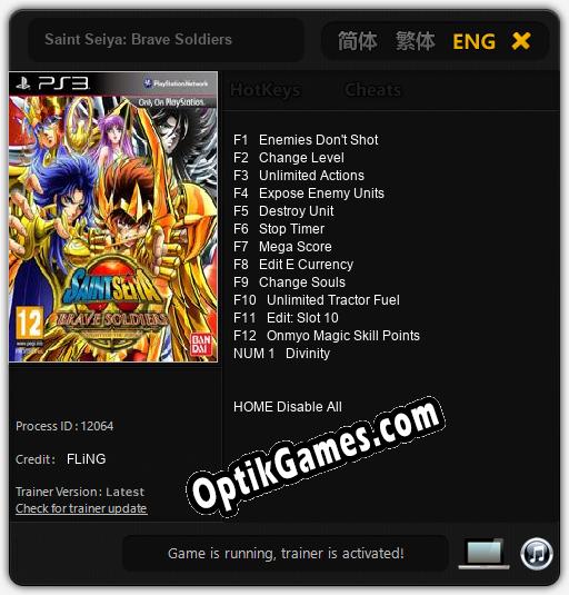 Saint Seiya: Brave Soldiers: TRAINER AND CHEATS (V1.0.80)