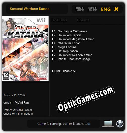 Samurai Warriors: Katana: TRAINER AND CHEATS (V1.0.32)