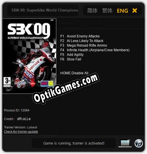 Trainer for SBK 09: Superbike World Championship [v1.0.8]