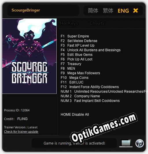 ScourgeBringer: Trainer +15 [v1.4]