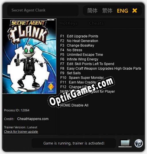 Secret Agent Clank: Cheats, Trainer +13 [CheatHappens.com]