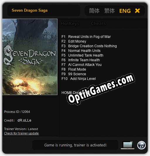 Seven Dragon Saga: Trainer +10 [v1.1]