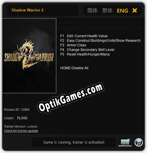 Shadow Warrior 2: Cheats, Trainer +5 [FLiNG]