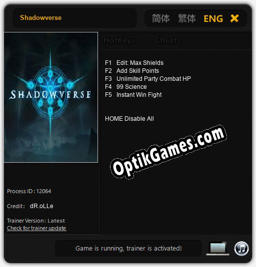 Shadowverse: TRAINER AND CHEATS (V1.0.81)