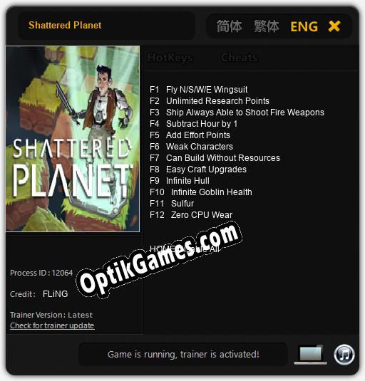 Trainer for Shattered Planet [v1.0.2]