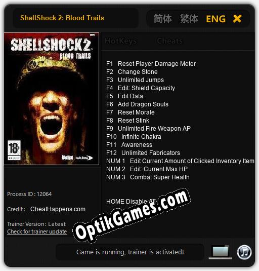 ShellShock 2: Blood Trails: Trainer +15 [v1.8]