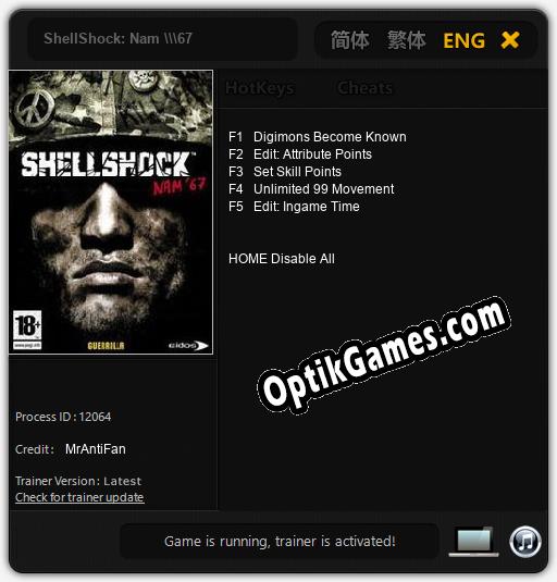 ShellShock: Nam 67: Trainer +5 [v1.9]