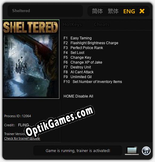 Sheltered: Cheats, Trainer +10 [FLiNG]