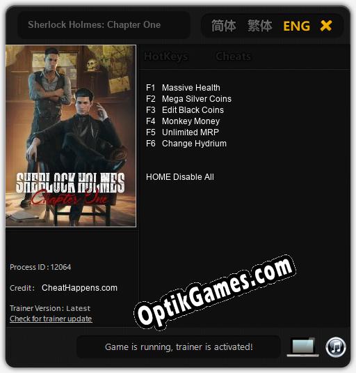 Sherlock Holmes: Chapter One: Cheats, Trainer +6 [CheatHappens.com]