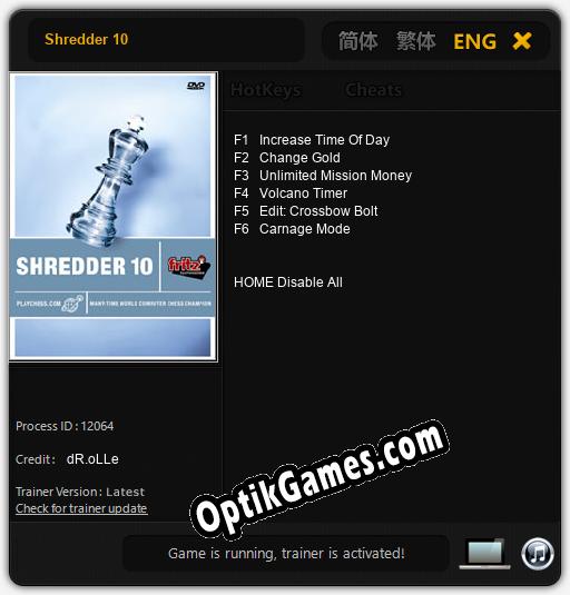 Shredder 10: Cheats, Trainer +6 [dR.oLLe]