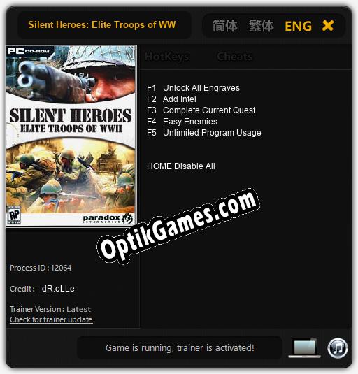 Silent Heroes: Elite Troops of WWII: Cheats, Trainer +5 [dR.oLLe]