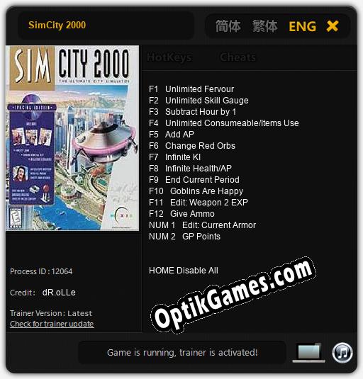 SimCity 2000: Cheats, Trainer +14 [dR.oLLe]