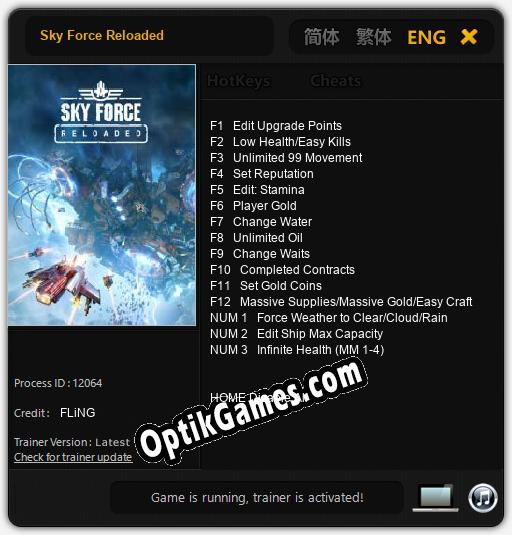 Sky Force Reloaded: Cheats, Trainer +15 [FLiNG]