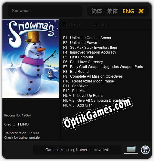 Trainer for Snowman [v1.0.6]