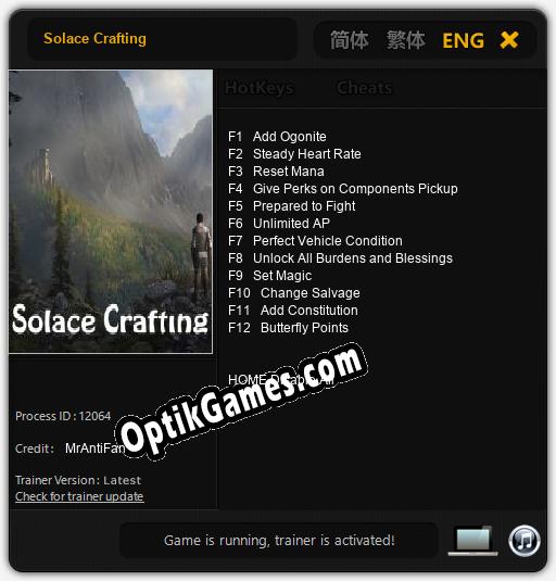 Solace Crafting: Cheats, Trainer +12 [MrAntiFan]