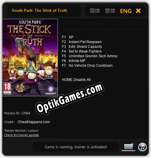 South Park: The Stick of Truth: Trainer +7 [v1.6]