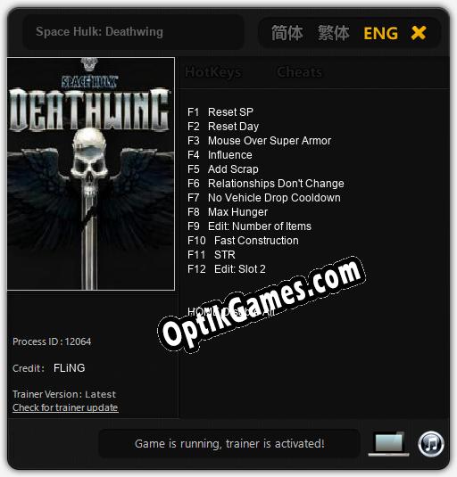 Trainer for Space Hulk: Deathwing [v1.0.6]