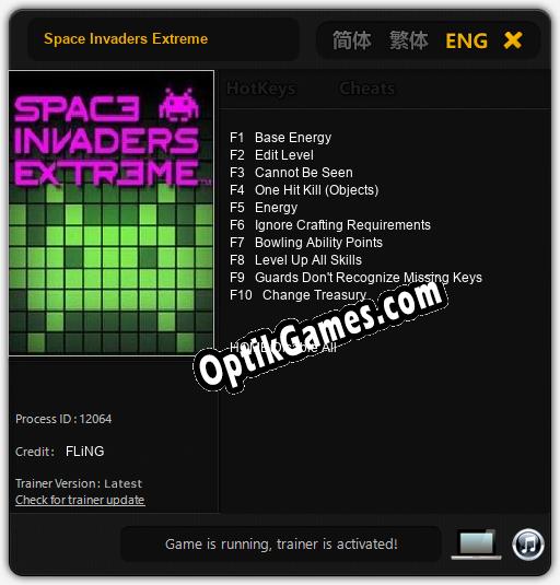 Space Invaders Extreme: TRAINER AND CHEATS (V1.0.91)