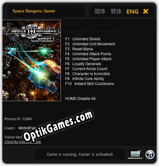 Space Rangers: Quest: Trainer +10 [v1.9]