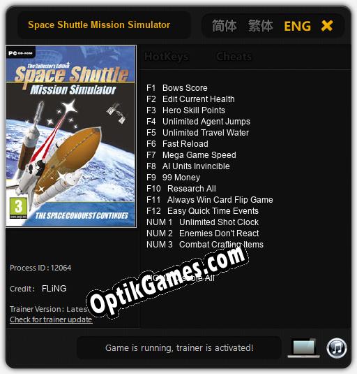 Space Shuttle Mission Simulator: Cheats, Trainer +15 [FLiNG]