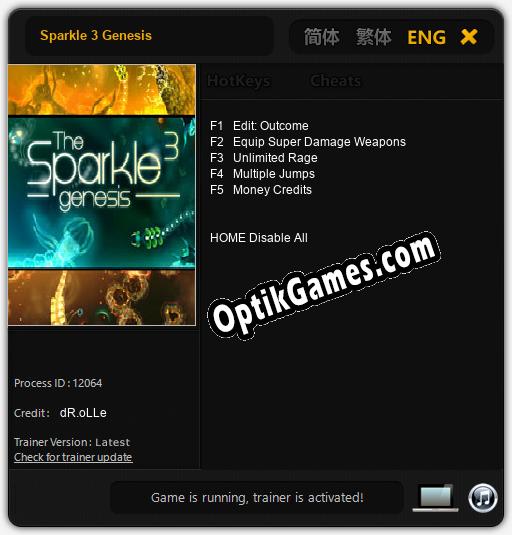 Sparkle 3 Genesis: Cheats, Trainer +5 [dR.oLLe]