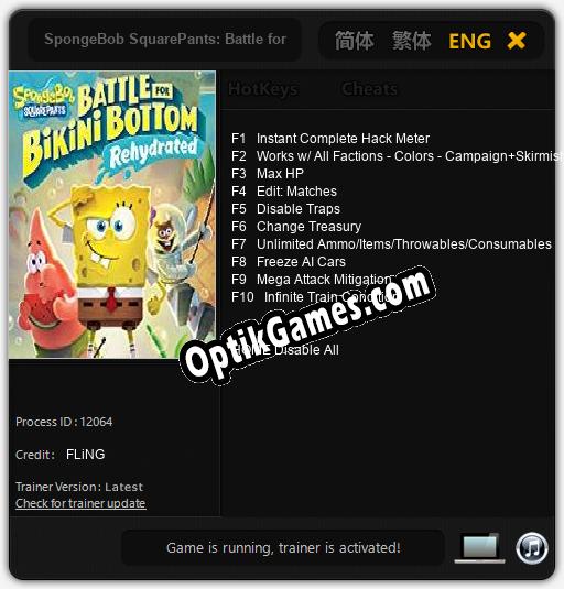 SpongeBob SquarePants: Battle for Bikini Bottom Rehydrated: Trainer +10 [v1.9]