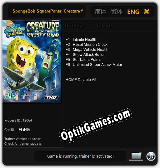 SpongeBob SquarePants: Creature from the Krusty Krab: Cheats, Trainer +6 [FLiNG]