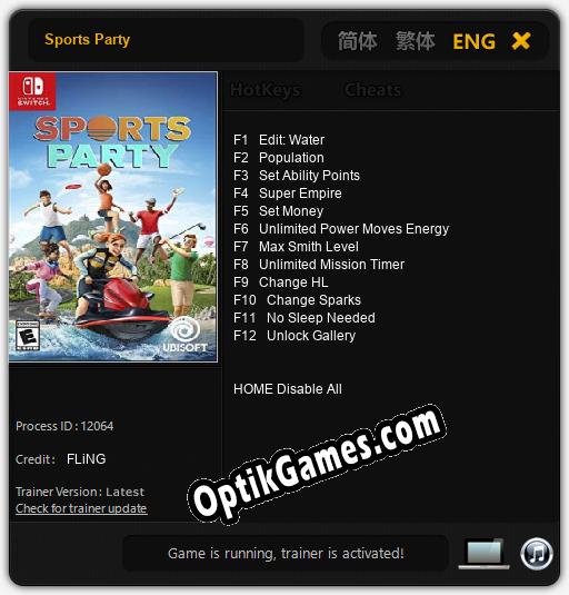 Sports Party: TRAINER AND CHEATS (V1.0.30)