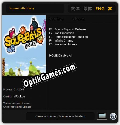Squeeballs Party: Trainer +5 [v1.7]